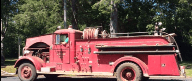 vintage Hoquiam Fire Engine Copalis Beach