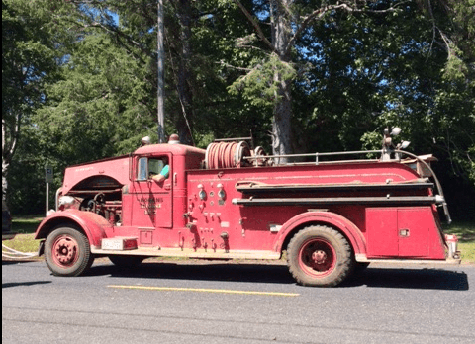 vintage Hoquiam Fire Engine Copalis Beach