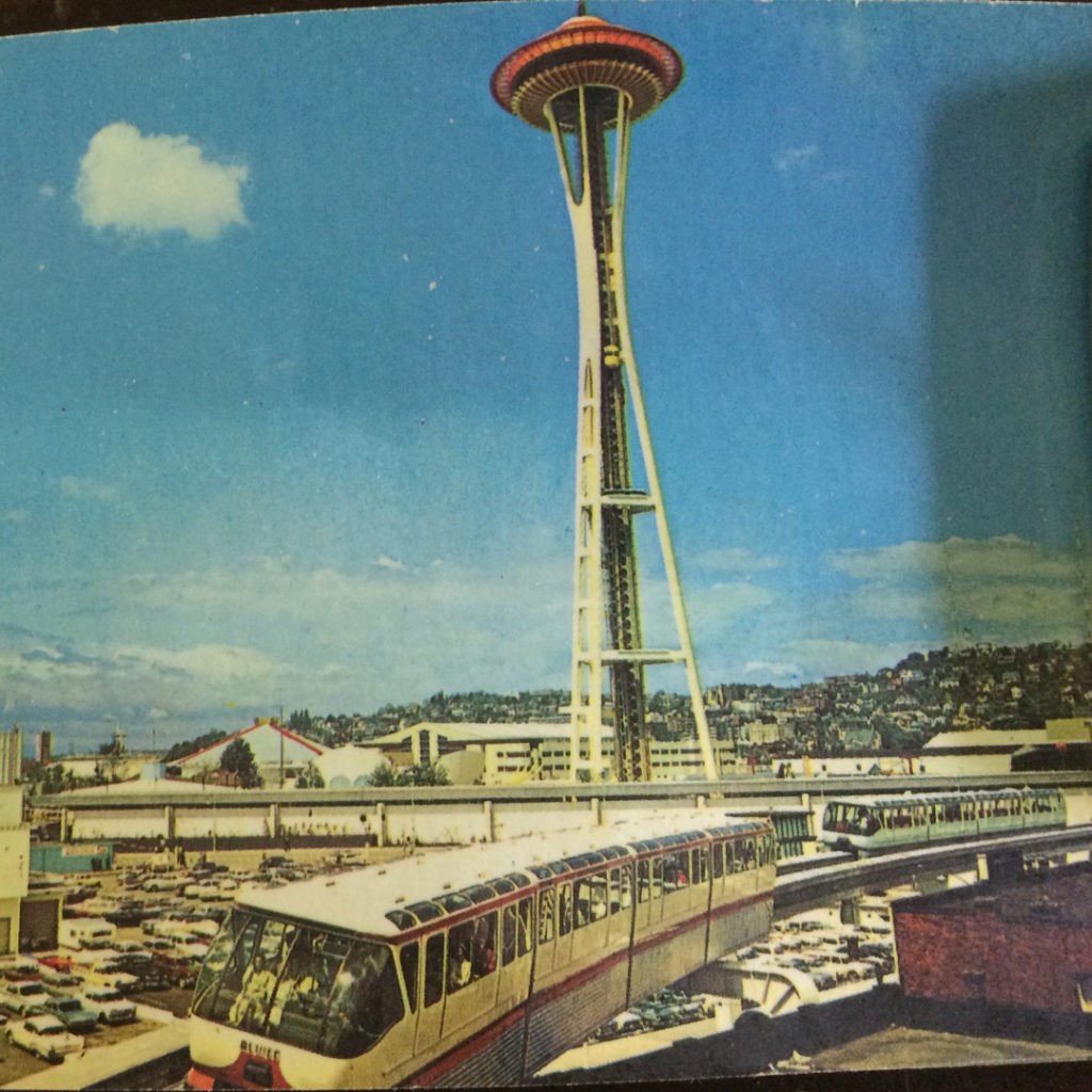 Vintage Seattle Space Needle and Monorail 1961