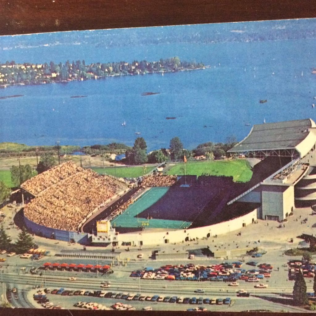 husky stadium 1960's vintage seattle