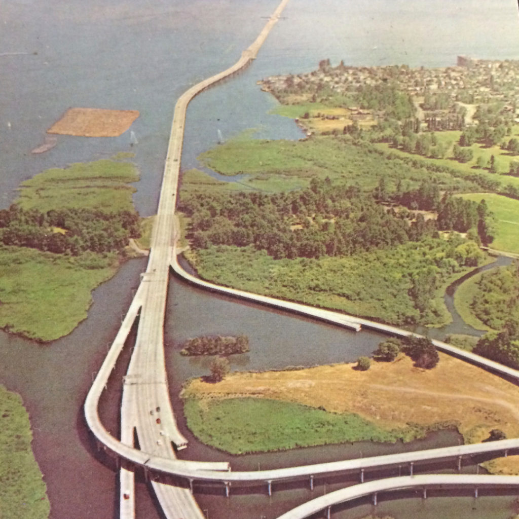 vintage Seattle original 520 floating bridge